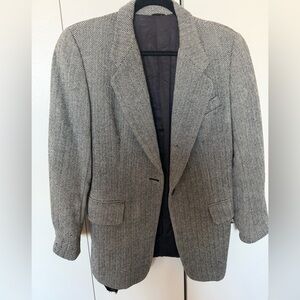 Classic Gray Herringbone Blazer